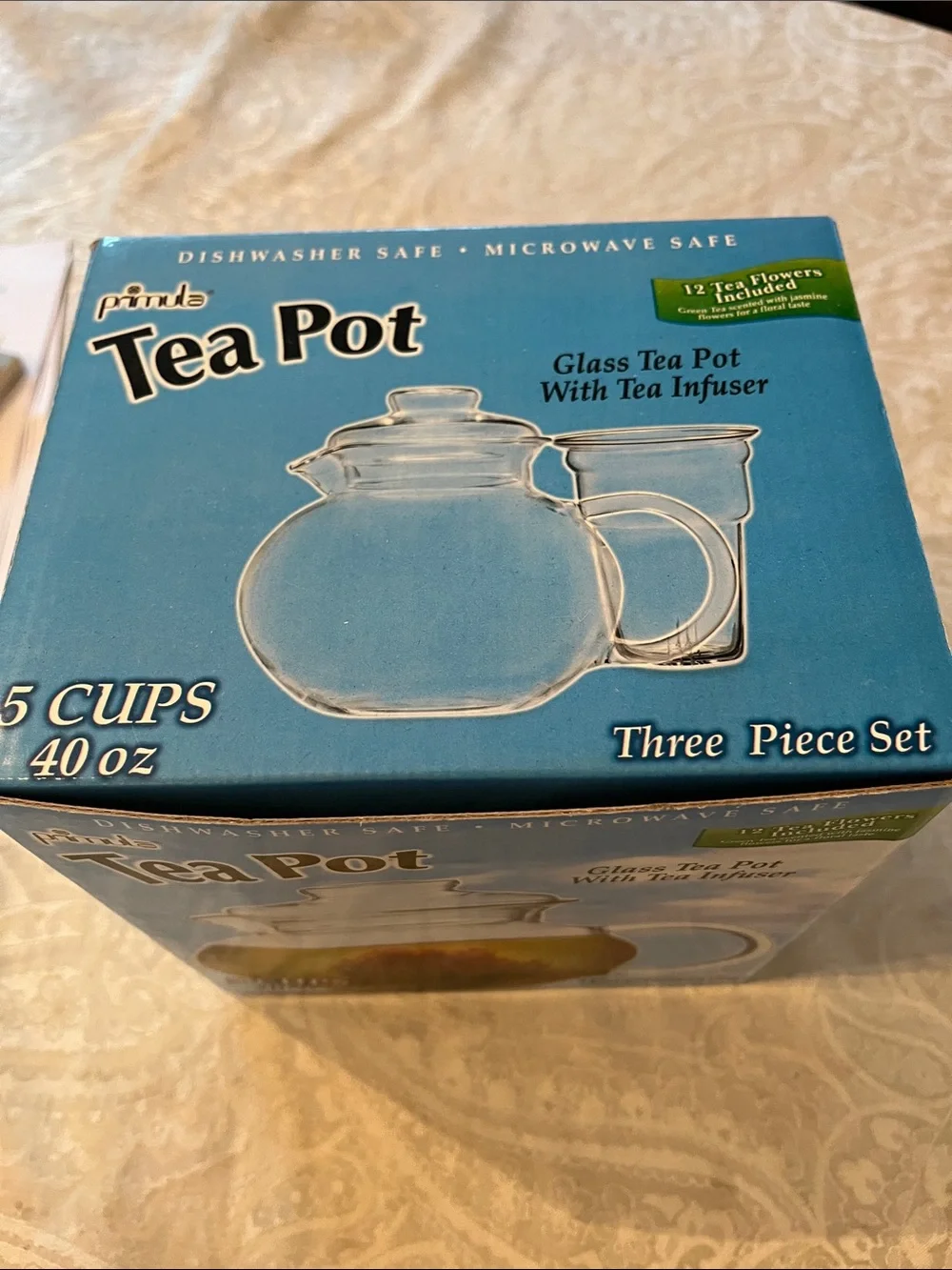 Primula Clear Glass Tea Pot with Infuser - Clear New!!